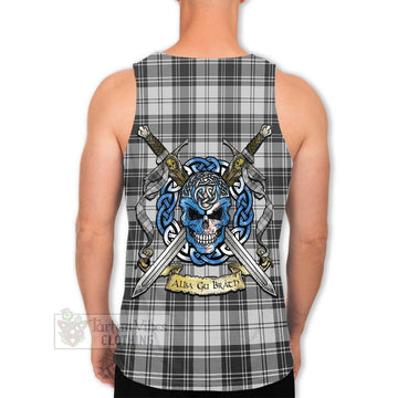 Glendinning Tartan Men's Tank Top with Family Crest Celtic Skull Style Men - Tartan Vibes Clothing