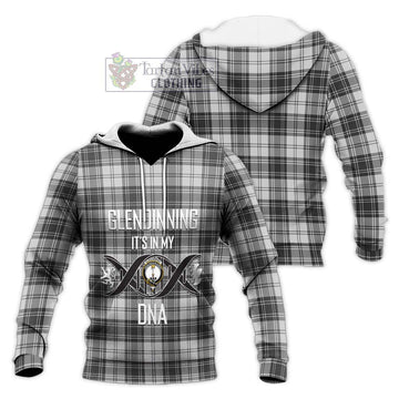 Glendinning Tartan Knitted Hoodie with Family Crest DNA In Me Style Unisex Knitted Pullover Hoodie - Tartan Vibes Clothing