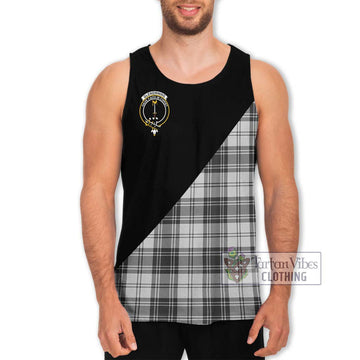 Glendinning Tartan Men's Tank Top with Family Crest and Military Logo Style Men - Tartan Vibes Clothing