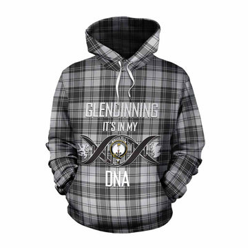 Glendinning Tartan Cotton Hoodie with Family Crest DNA In Me Style Pullover Hoodie XS - Tartan Vibes Clothing
