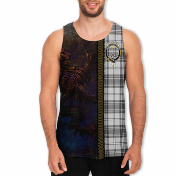 Glendinning Tartan Family Crest Men's Tank Top Alba Gu Brath Be Brave Lion Ancient Style