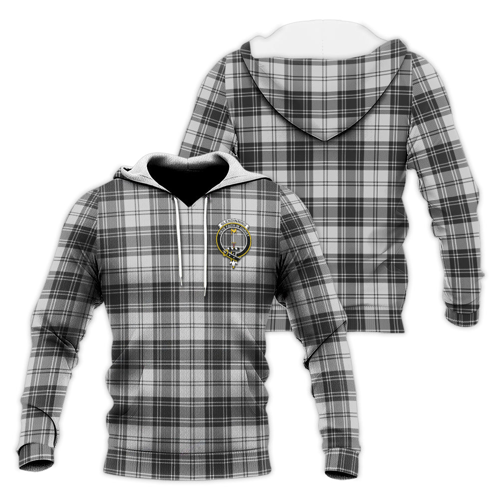 Glendinning Tartan Knitted Hoodie with Family Crest Unisex Knitted Pullover Hoodie - Tartan Vibes Clothing