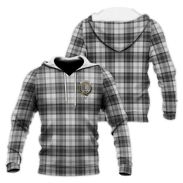 Glendinning Tartan Knitted Hoodie with Family Crest