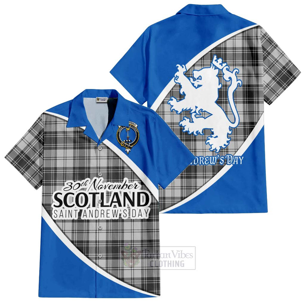 Glendinning Family Crest Tartan Hawaiian Shirt Celebrate Saint Andrew's Day in Style Kid - Tartan Vibes Clothing