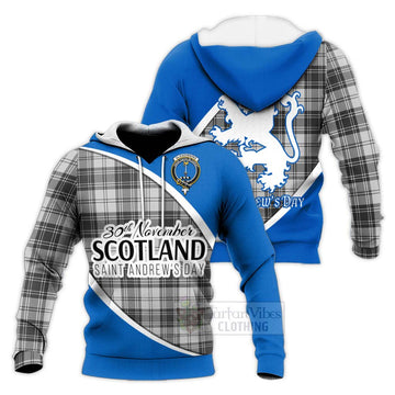 Glendinning Family Crest Tartan Knitted Hoodie Celebrate Saint Andrew's Day in Style Unisex Knitted Pullover Hoodie - Tartan Vibes Clothing