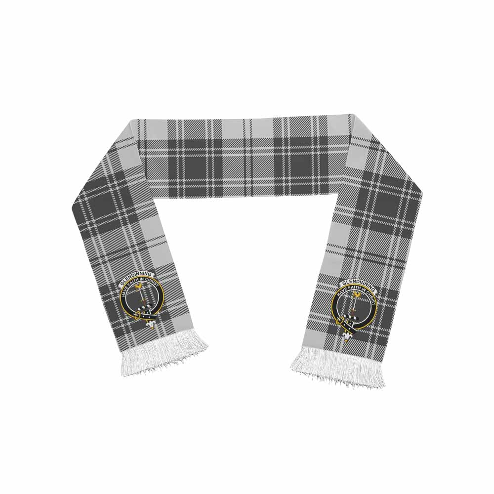 Tartan Vibes Clothing Glendinning Tartan Ruffneck Scarf with Family Crest