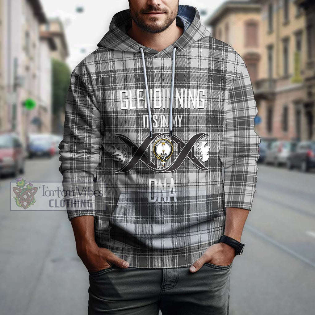 Glendinning Tartan Hoodie with Family Crest DNA In Me Style Pullover Hoodie - Tartan Vibes Clothing