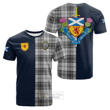 Glendinning Tartan Cotton T-shirt Alba with Scottish Lion Royal Arm Half Style