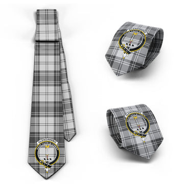 Glendinning Tartan Classic Necktie with Family Crest Necktie One Size - Tartan Vibes Clothing