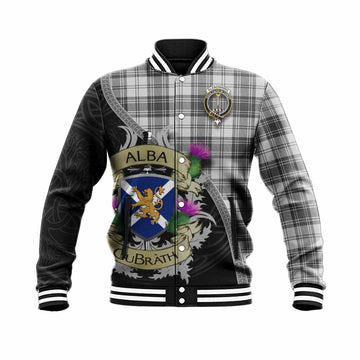 Glendinning Tartan Family Crest Baseball Jacket Lion Rampant Royal Thistle Shield Celtic Inspired Unisex - Tartan Vibes Clothing