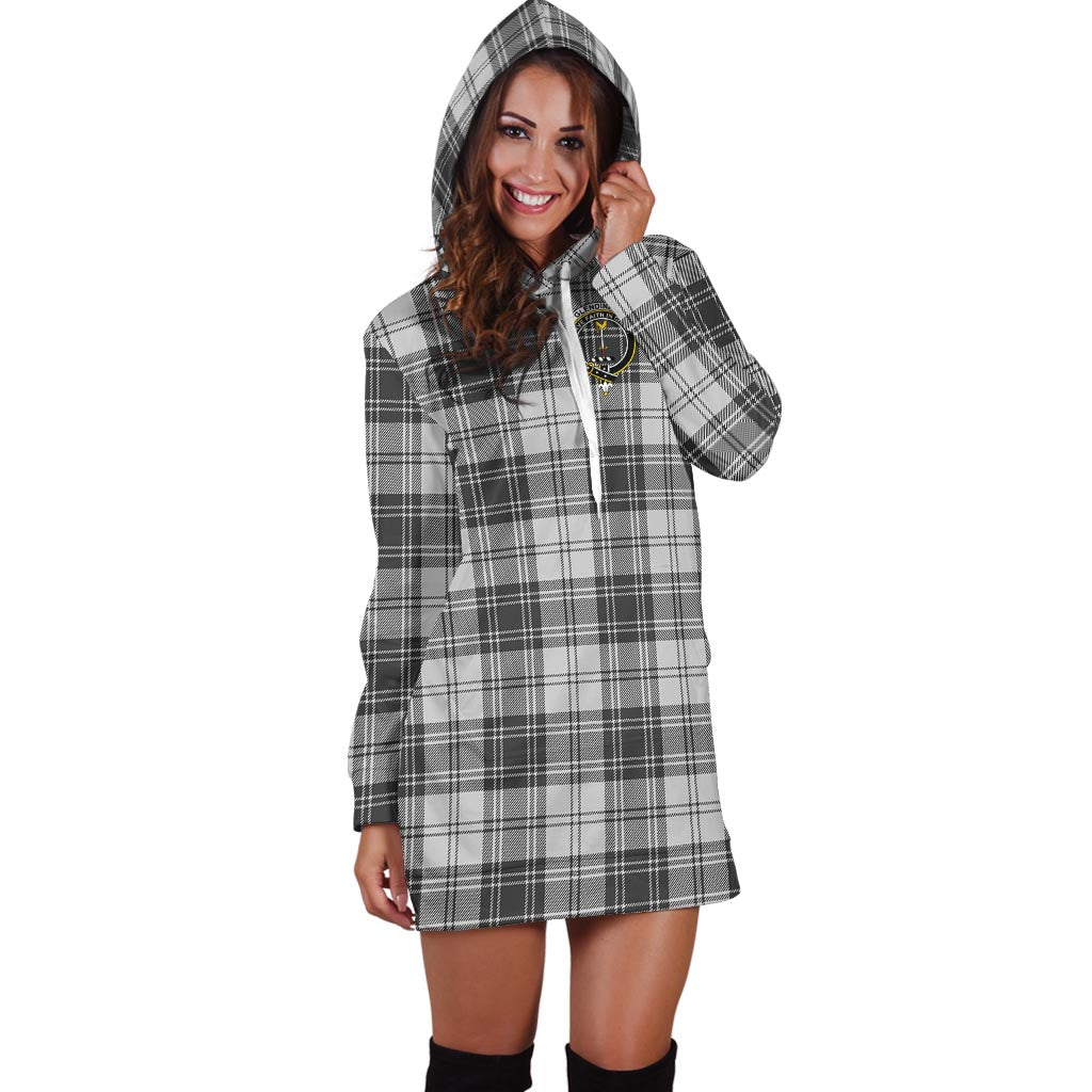 Glendinning Tartan Hoodie Dress with Family Crest - Tartan Vibes Clothing