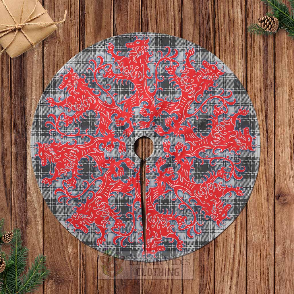 Glendinning Tartan Christmas Tree Skirt Lion Rampant Style Casual Tree Skirts - Tartan Vibes Clothing