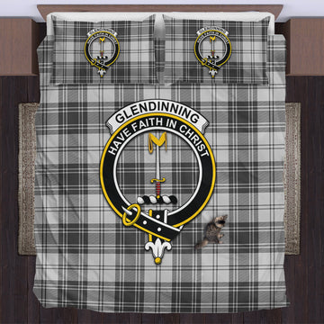 Glendinning Tartan Bedding Set with Family Crest US Bedding Set - Tartan Vibes Clothing