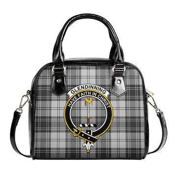 Glendinning Tartan Shoulder Handbags with Family Crest One Size 9*21*24 cm (3.54*8.27*9.45 inches) - Tartan Vibes Clothing