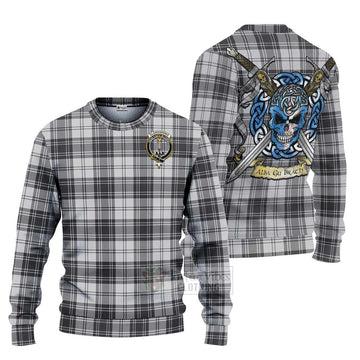 Glendinning Tartan Ugly Sweater with Family Crest Celtic Skull Style Unisex - Tartan Vibes Clothing