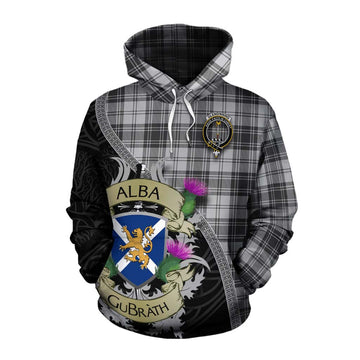 Glendinning Tartan Family Crest Cotton Hoodie Lion Rampant Royal Thistle Shield Celtic Inspired Pullover Hoodie XS - Tartan Vibes Clothing