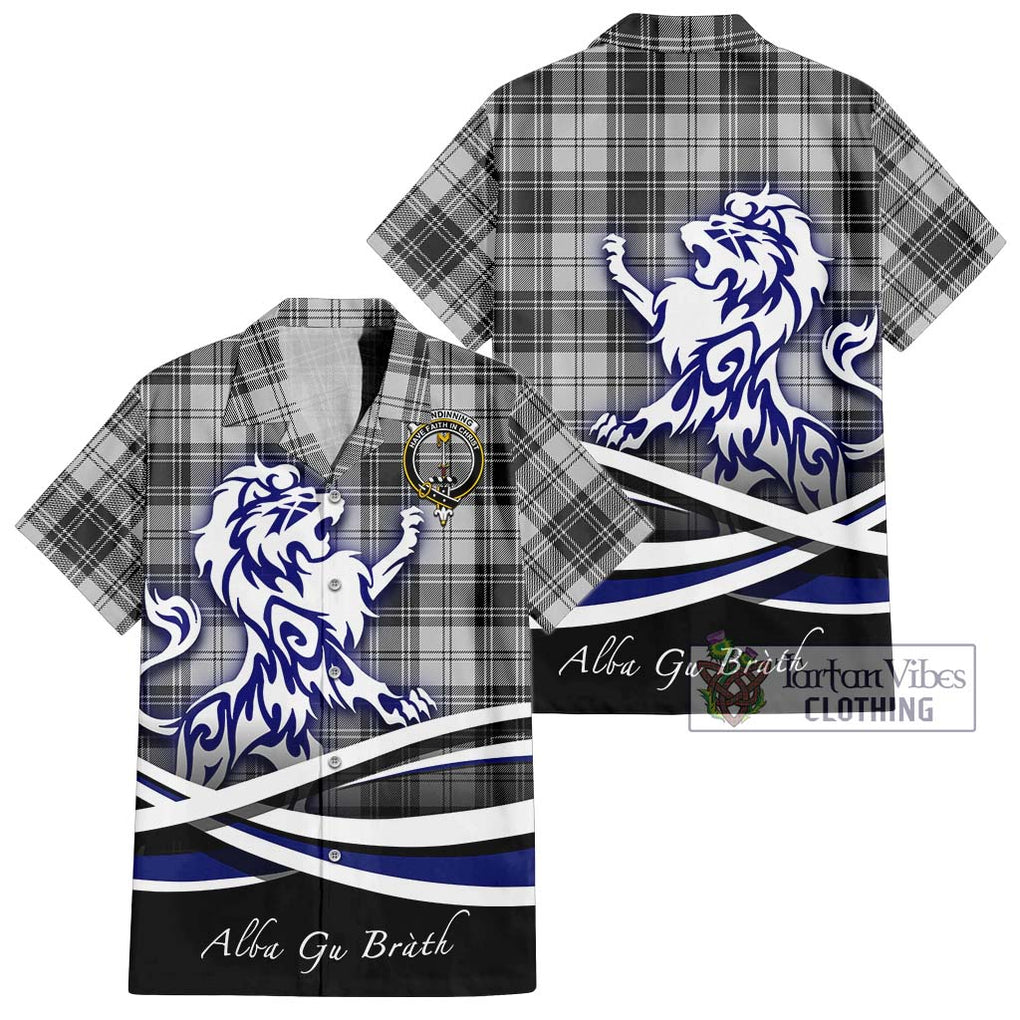 Glendinning Tartan Hawaiian Shirt with Alba Gu Brath Regal Lion Emblem Kid - Tartan Vibes Clothing