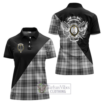Glendinning Tartan Women's Polo Shirt with Family Crest and Military Logo Style Women - Tartan Vibes Clothing