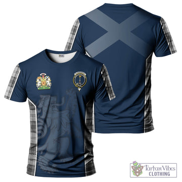 Glendinning Tartan T-Shirt with Family Crest and Lion Rampant Vibes Sport Style