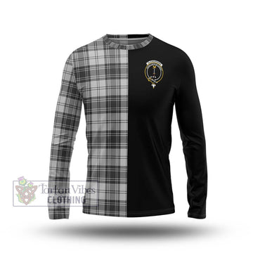 Glendinning Tartan Long Sleeve T-Shirt with Family Crest and Half Of Me Style Unisex - Tartanvibesclothing Shop