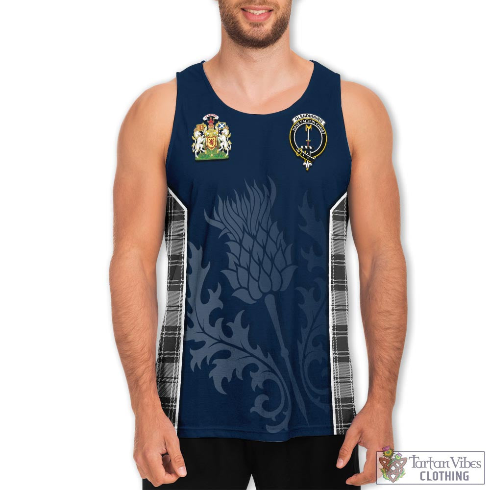 Glendinning Tartan Men's Tanks Top with Family Crest and Scottish Thistle Vibes Sport Style 5XL - Tartan Vibes Clothing