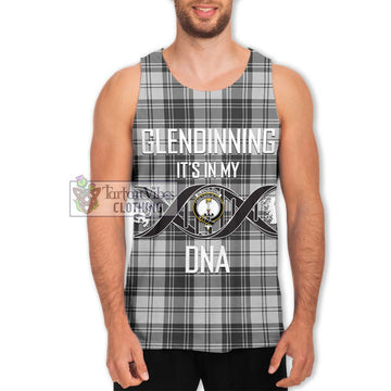 Glendinning Tartan Men's Tank Top with Family Crest DNA In Me Style Men - Tartan Vibes Clothing