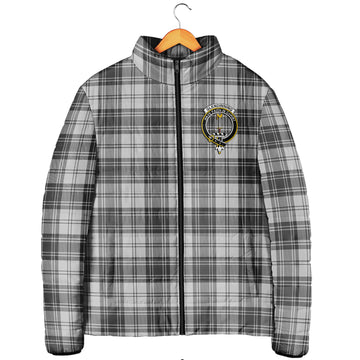 Glendinning Tartan Padded Jacket with Family Crest Men's Padded Jacket - Tartan Vibes Clothing