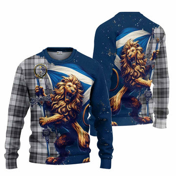 Glendinning Tartan Family Crest Knitted Sweater with Scottish Majestic Lion Unisex - Tartan Vibes Clothing
