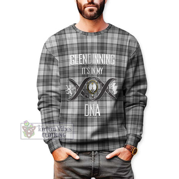 Glendinning Tartan Sweatshirt with Family Crest DNA In Me Style Unisex - Tartan Vibes Clothing