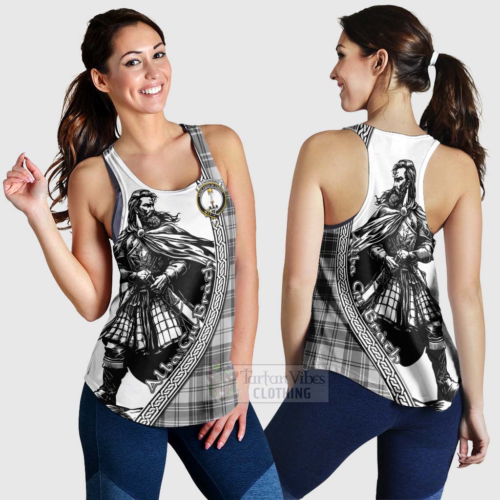 Glendinning Tartan Clan Crest Women's Racerback Tanks with Highlander Warrior Celtic Style 4XL - Tartan Vibes Clothing