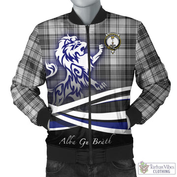 Glendinning Tartan Bomber Jacket with Alba Gu Brath Regal Lion Emblem Unisex - Tartan Vibes Clothing
