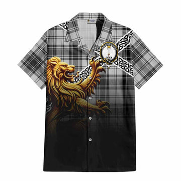 Glendinning Crest Tartan Hawaiian Shirt with Golden Lion Emblem Celtic Style Kid - Tartan Vibes Clothing