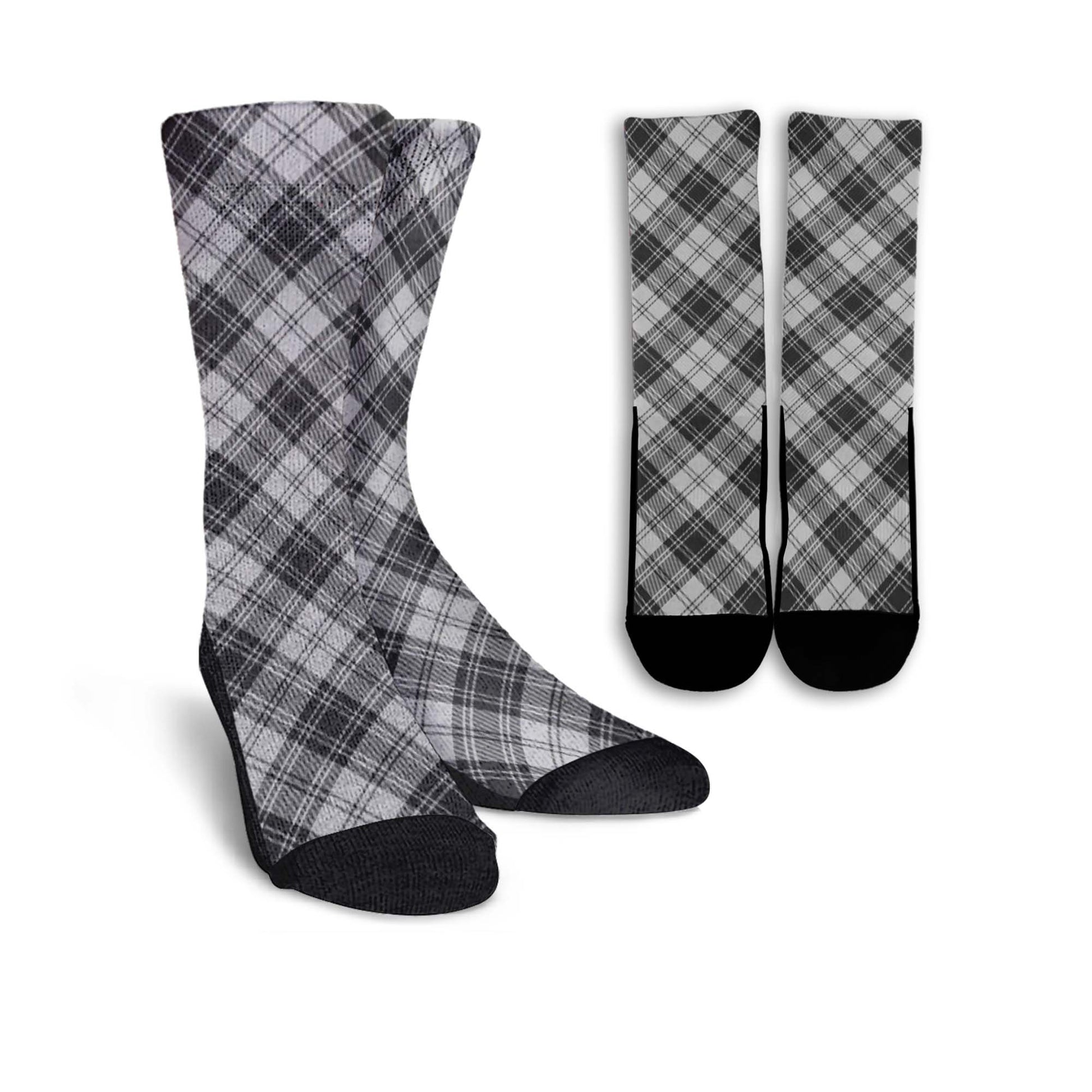 Glendinning Tartan Crew Socks Cross Style Crew Socks - Tartan Vibes Clothing