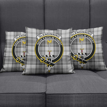 Glendinning Tartan Pillow Cover with Family Crest Rectangle Pillow Cover 51*91cm - Tartan Vibes Clothing