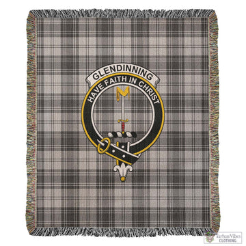 Glendinning Tartan Woven Blanket with Family Crest