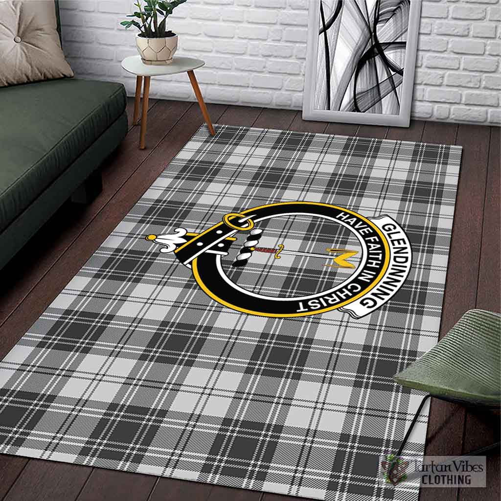 Glendinning Tartan Area Rug with Family Crest L 59*86 inch (150x220 cm) - Tartan Vibes Clothing