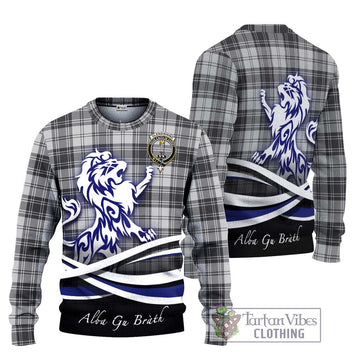 Glendinning Tartan Ugly Sweater with Alba Gu Brath Regal Lion Emblem Unisex - Tartan Vibes Clothing