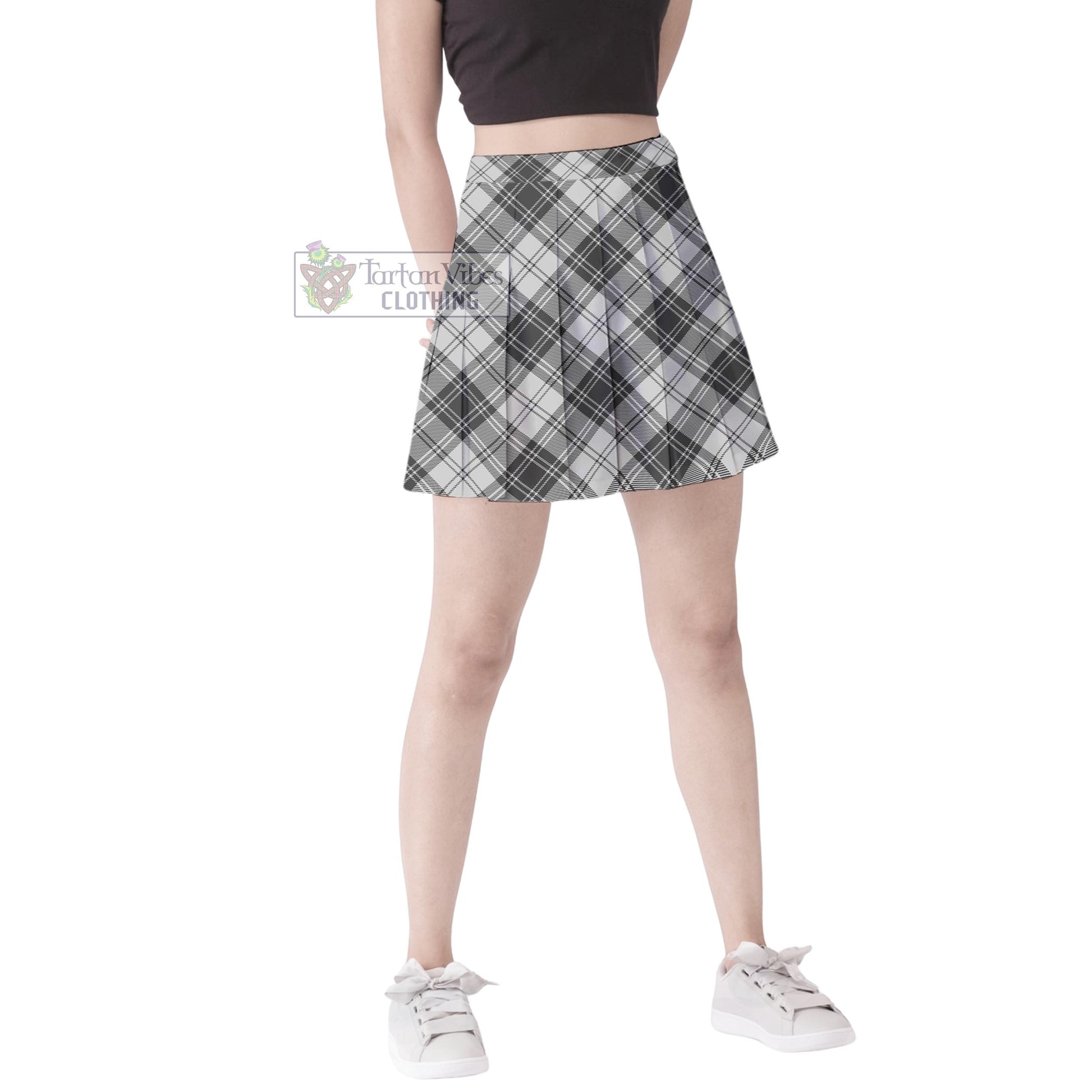 Glendinning Tartan Women's Plated Mini Skirt Cross Style Female - Tartan Vibes Clothing