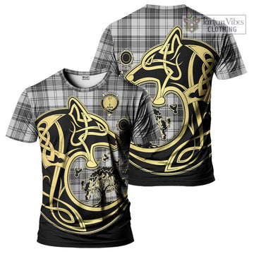Glendinning Tartan T-Shirt with Family Crest Celtic Wolf Style Kid's Shirt - Tartan Vibes Clothing