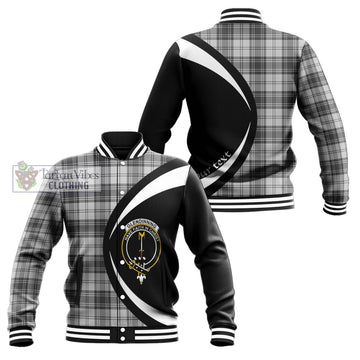Glendinning Tartan Baseball Jacket with Family Crest Circle Style Unisex - Tartan Vibes Clothing