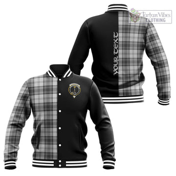 Glendinning Tartan Baseball Jacket with Family Crest and Half Of Me Style Unisex - Tartanvibesclothing Shop