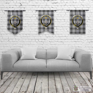 Glendinning Tartan Gonfalon, Tartan Banner with Family Crest Rectangle - Tartan Vibes Clothing