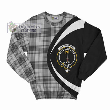 Glendinning Tartan Sweatshirt with Family Crest Circle Style Unisex - Tartan Vibes Clothing