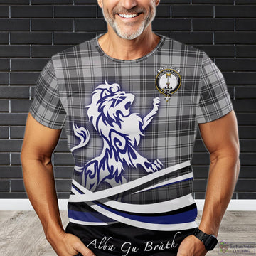 Glendinning Tartan T-Shirt with Alba Gu Brath Regal Lion Emblem Kid's Shirt - Tartan Vibes Clothing