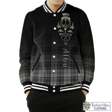 Glendinning Tartan Baseball Jacket Featuring Alba Gu Brath Family Crest Celtic Inspired Unisex - Tartan Vibes Clothing