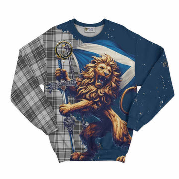 Glendinning Tartan Family Crest Sweatshirt with Scottish Majestic Lion Unisex - Tartan Vibes Clothing