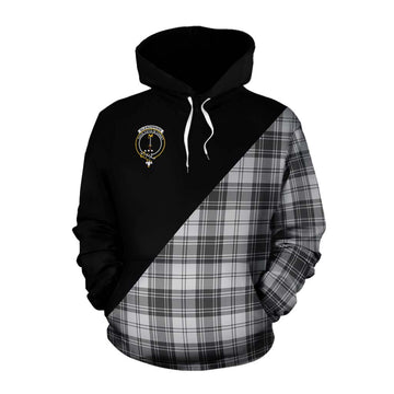 Glendinning Tartan Cotton Hoodie with Family Crest and Military Logo Style Pullover Hoodie XS - Tartan Vibes Clothing