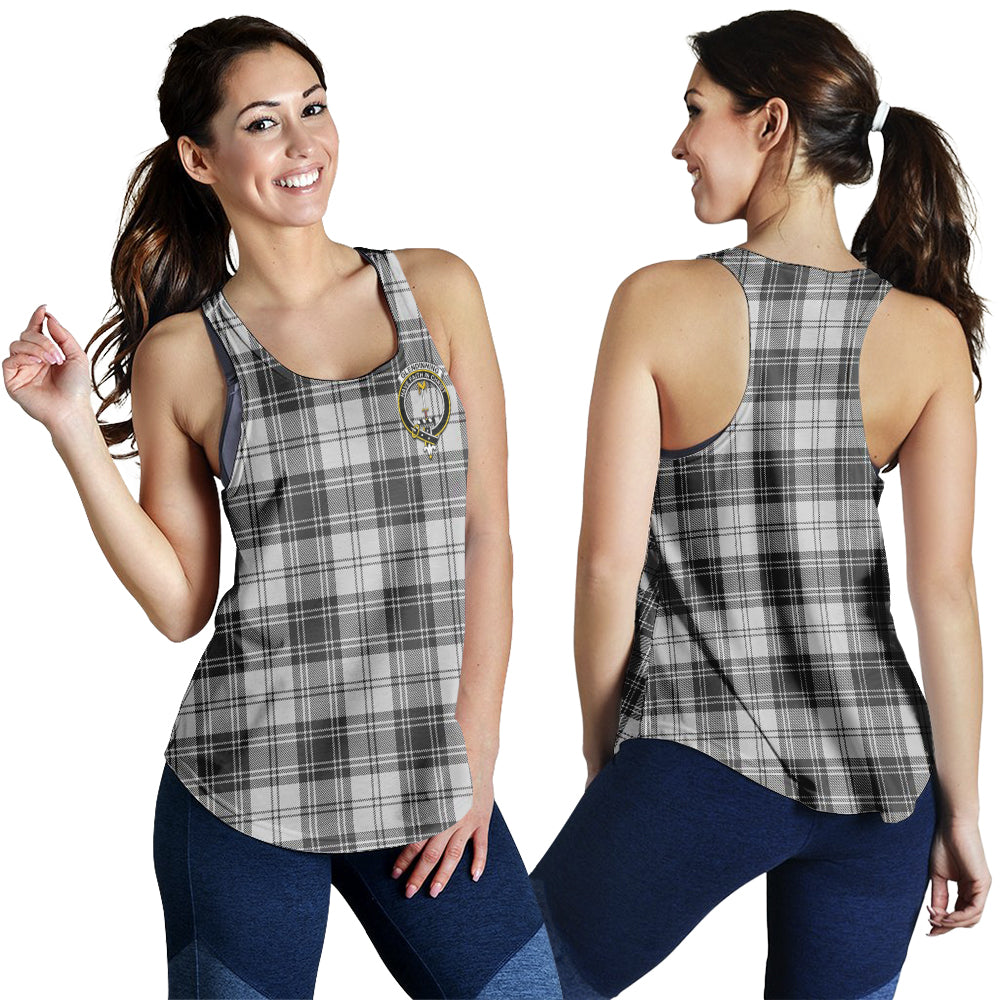Glendinning Tartan Women Racerback Tanks with Family Crest 4XL - Tartan Vibes Clothing
