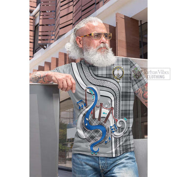 Glendinning Tartan Cotton T-shirt with Epic Bagpipe Style