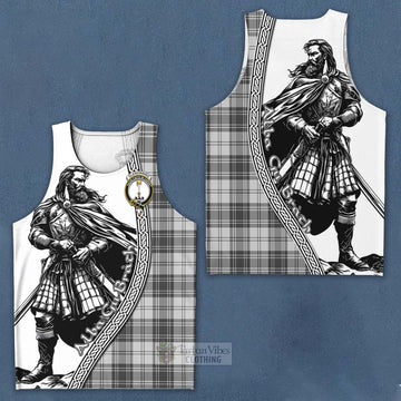 Glendinning Tartan Clan Crest Men's Tank Top with Highlander Warrior Celtic Style Men - Tartan Vibes Clothing